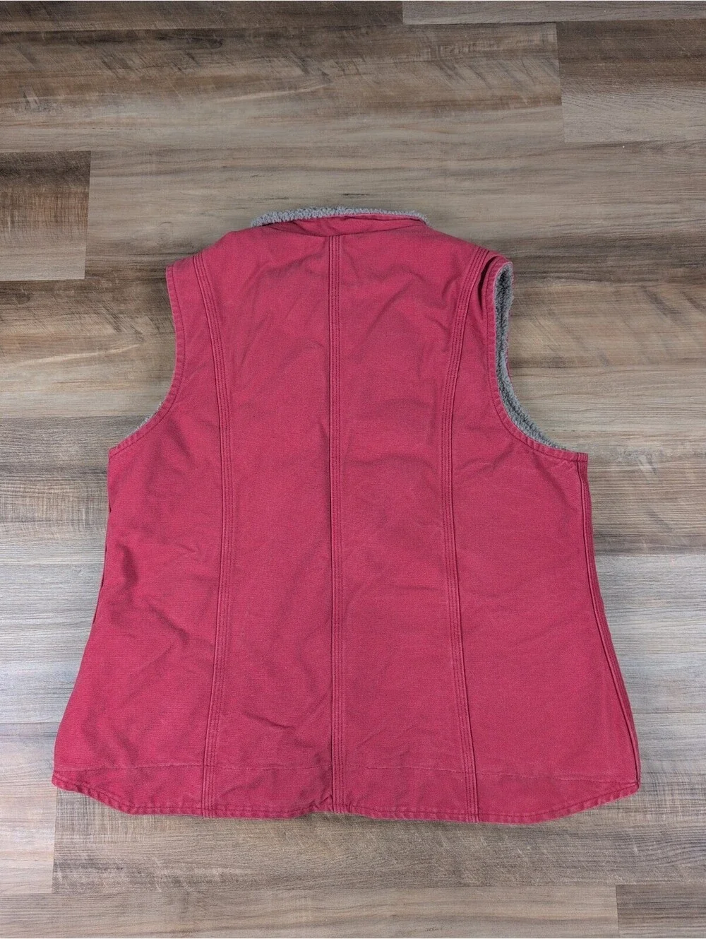 Vintage Carhartt Women’s WV001 624 Sherpa Lined Crabapple Pink Vest Size XL